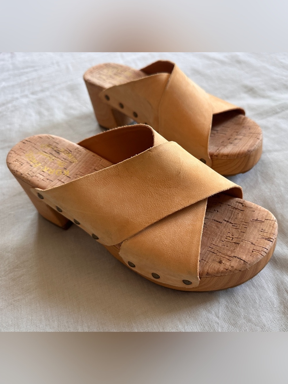 KORK-EASE Tatum Platform Slide Sandal in Mango | Women’s 8 NWOB
